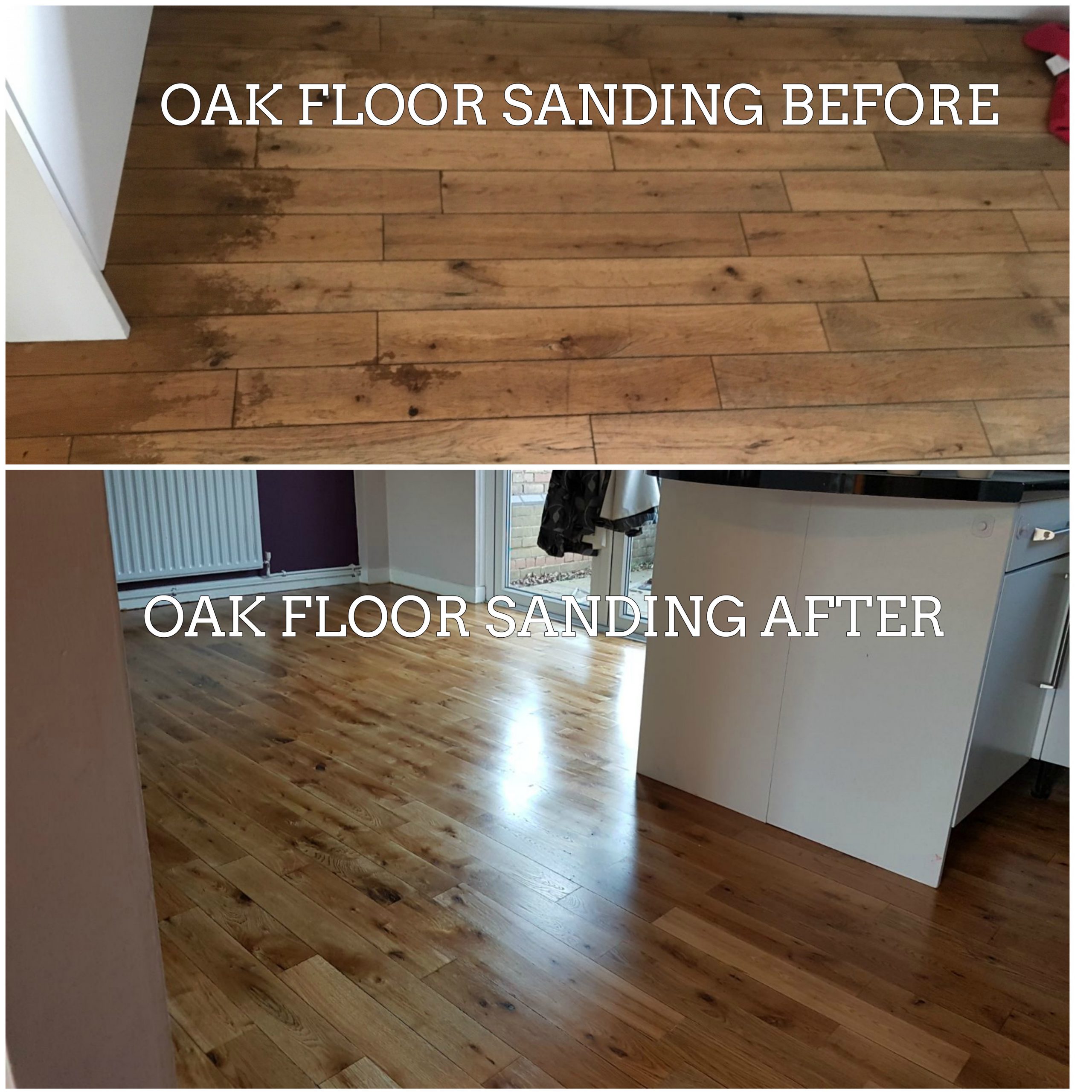 floor sanding before and after picture